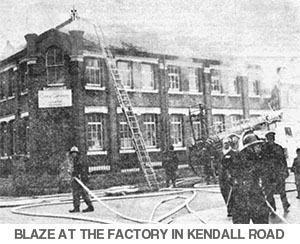 Blaze at the Rose factory in Kendall Road