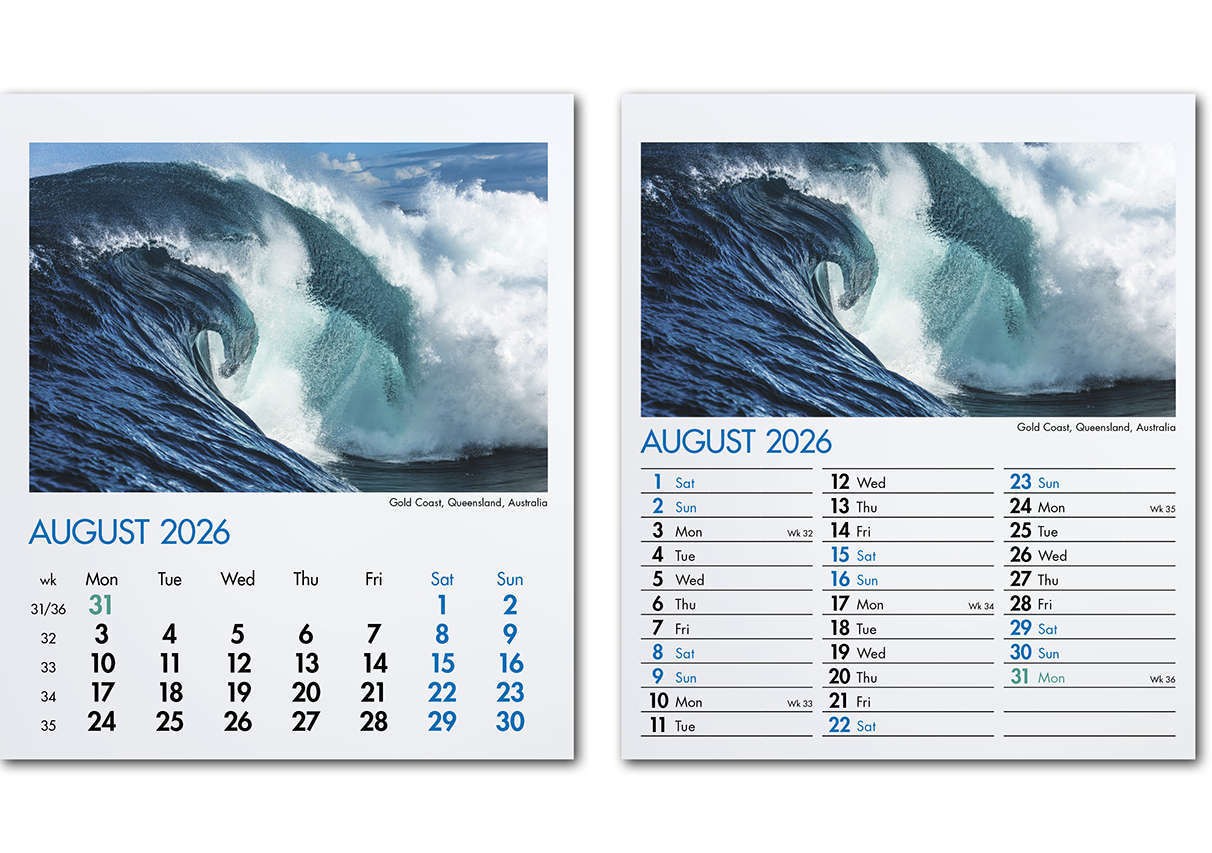 Blue Planet Mini Desk Calendar