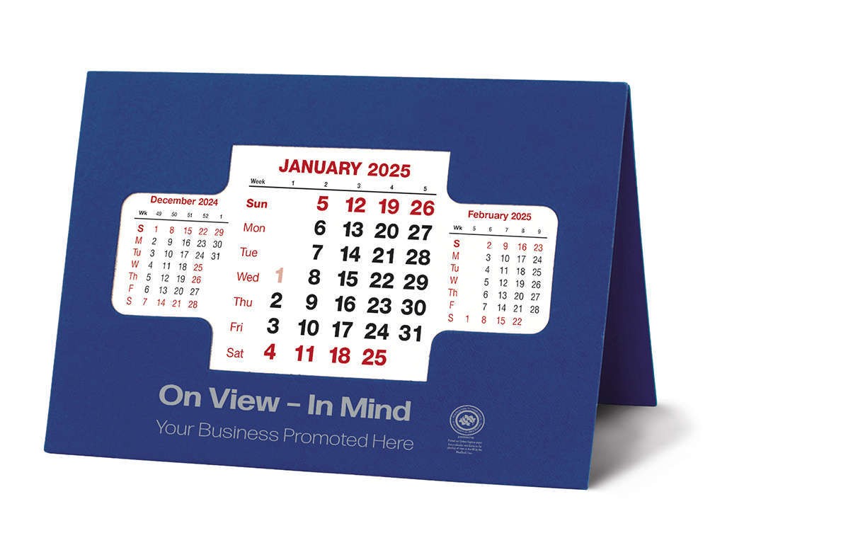 Desk Easel Calendar - Casebound Leatherette