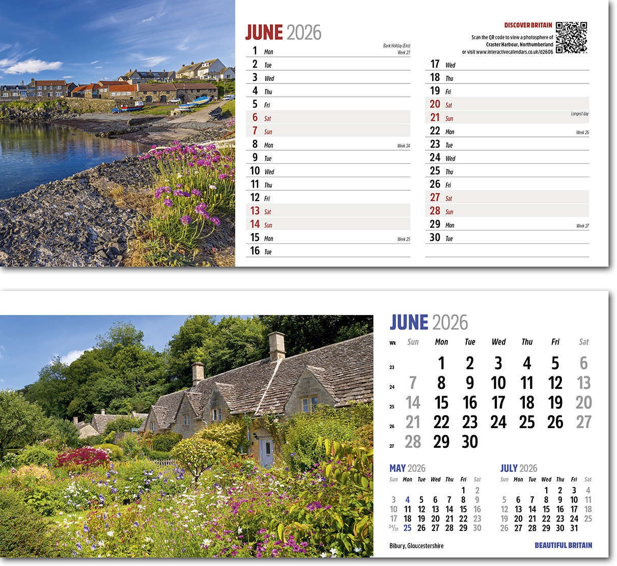 Discover Beautiful Britain Desk Calendar