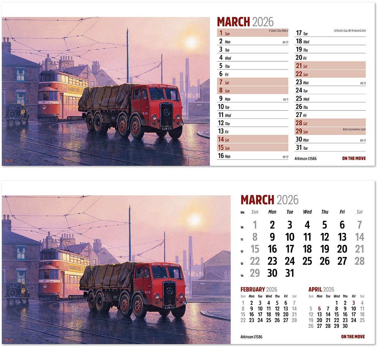 On the Move Desk Calendar