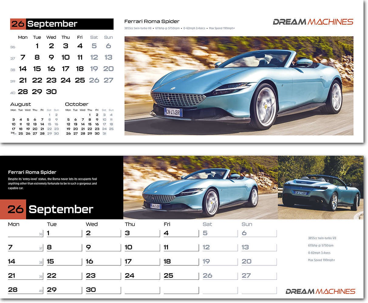 Dream Machines Task Station Desk Calendar