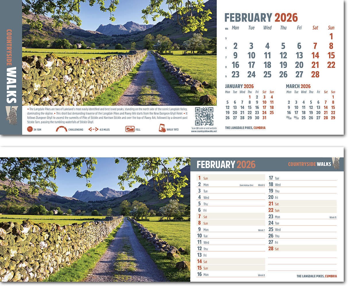 Countryside Walks Desk Calendar