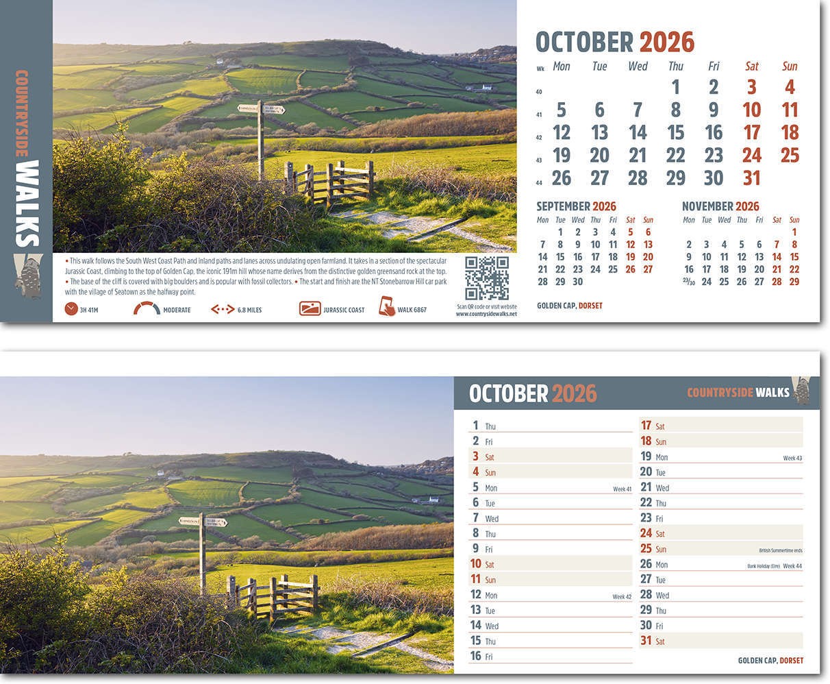 Countryside Walks Desk Calendar