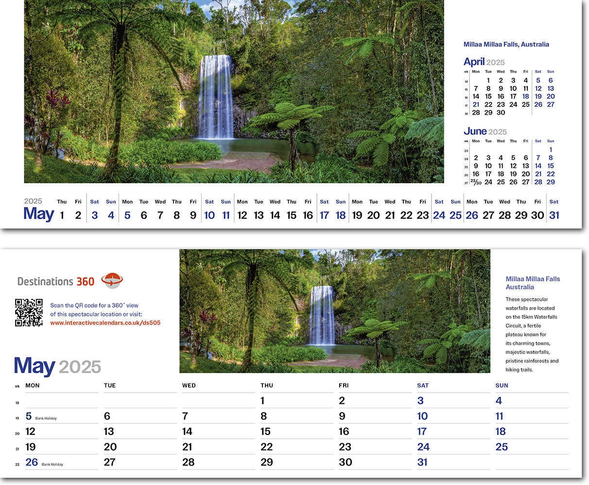 Destinations360 Note Station Desk Calendar