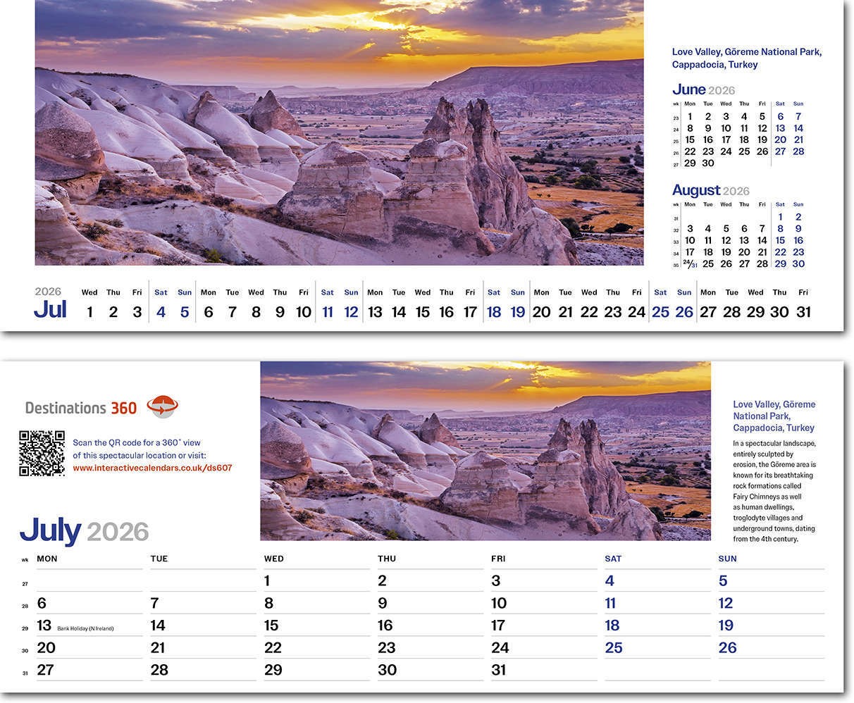 Destinations360 Desk Calendar