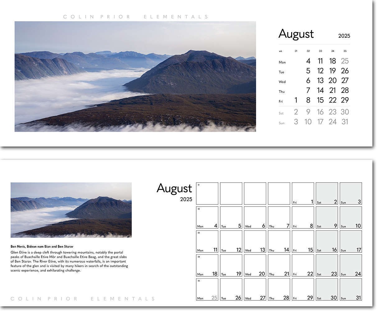 Colin Prior Elementals Premium Lined Easel Desk Calendar