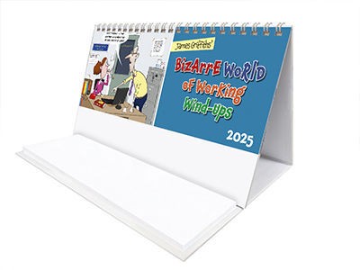 Bizarre World of Working Wind Ups Task Station Desk Calendar