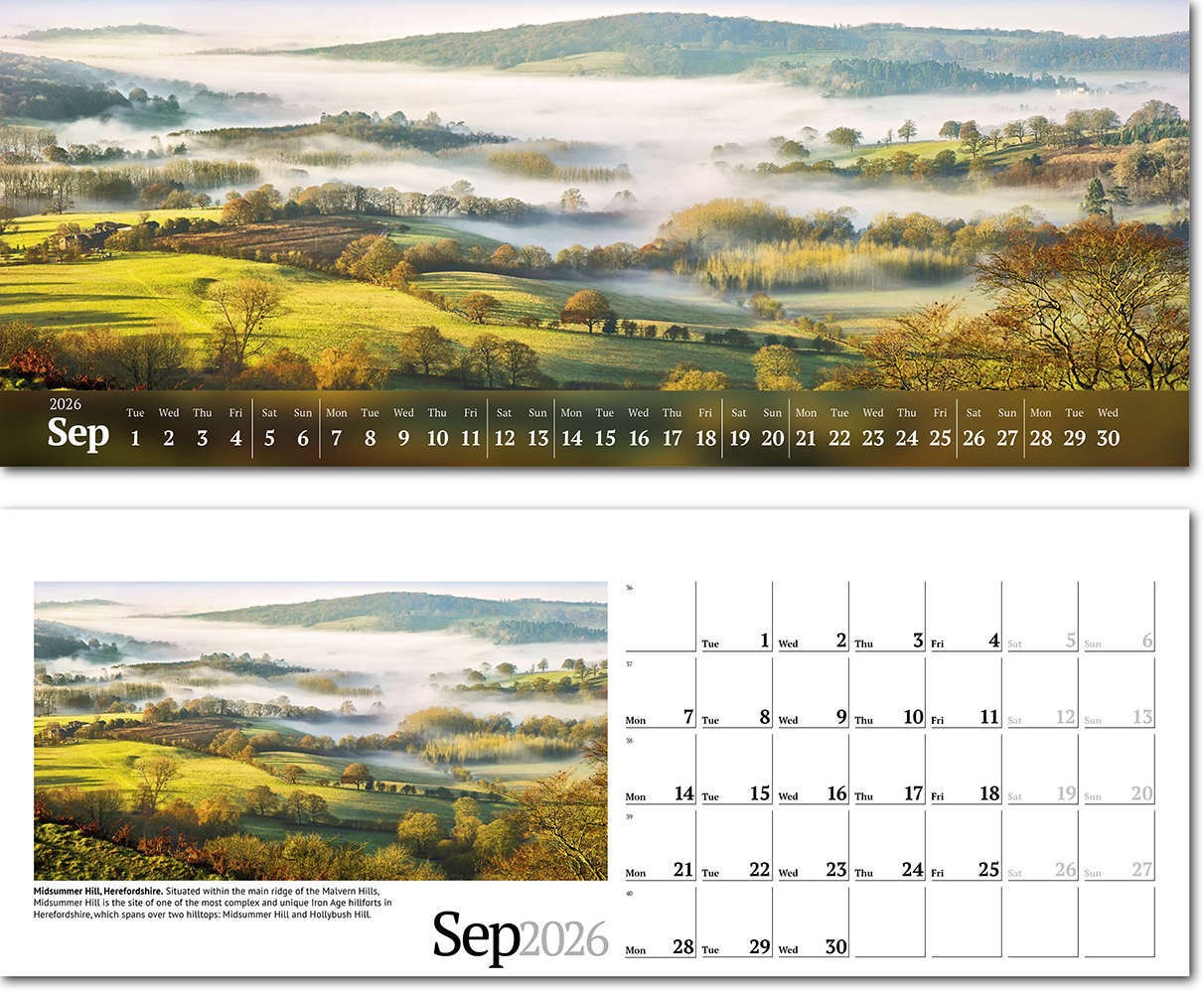 Wild Britain Note Station Desk Calendar 