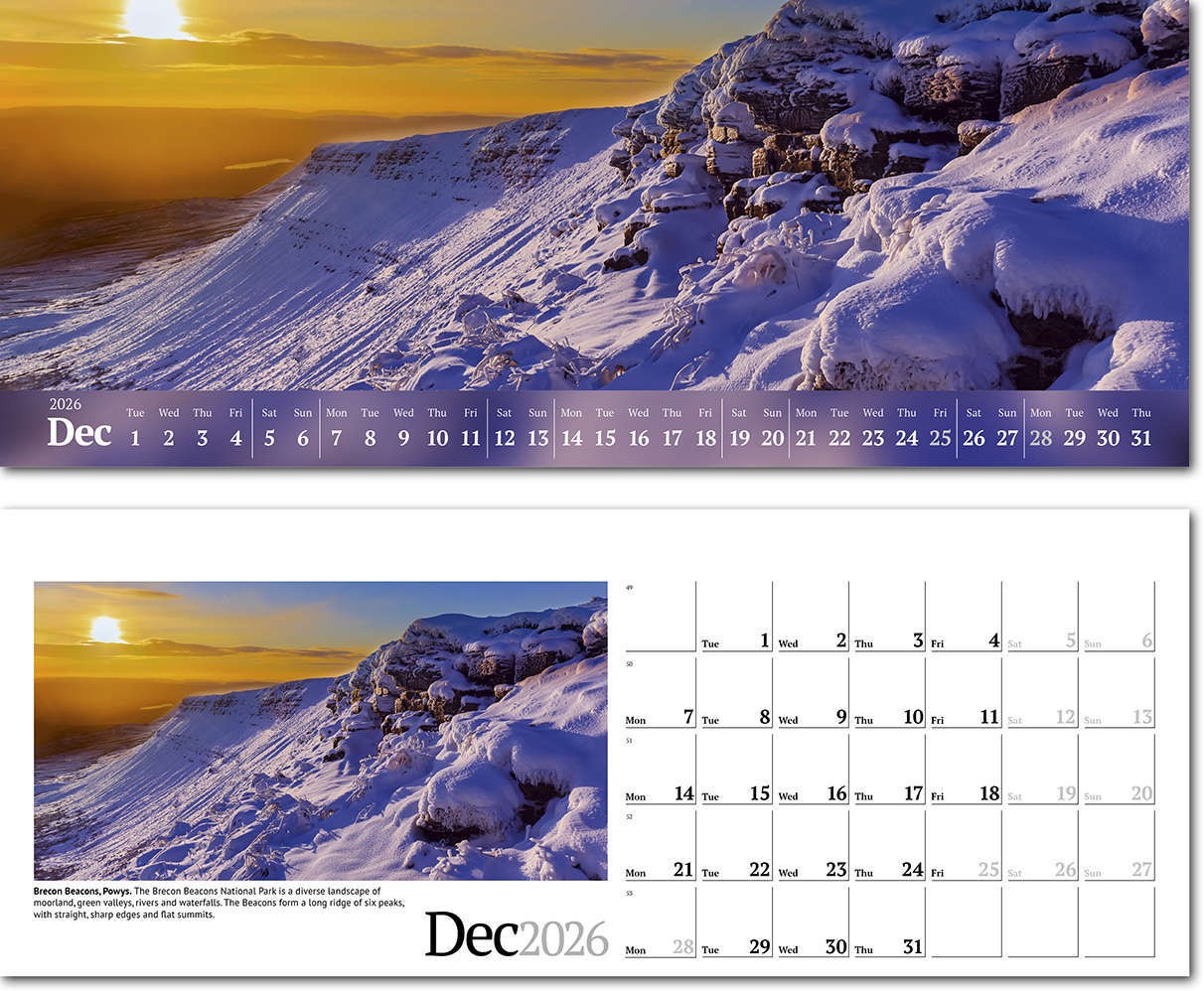 Wild Britain Premium Lined Easel Desk Calendar