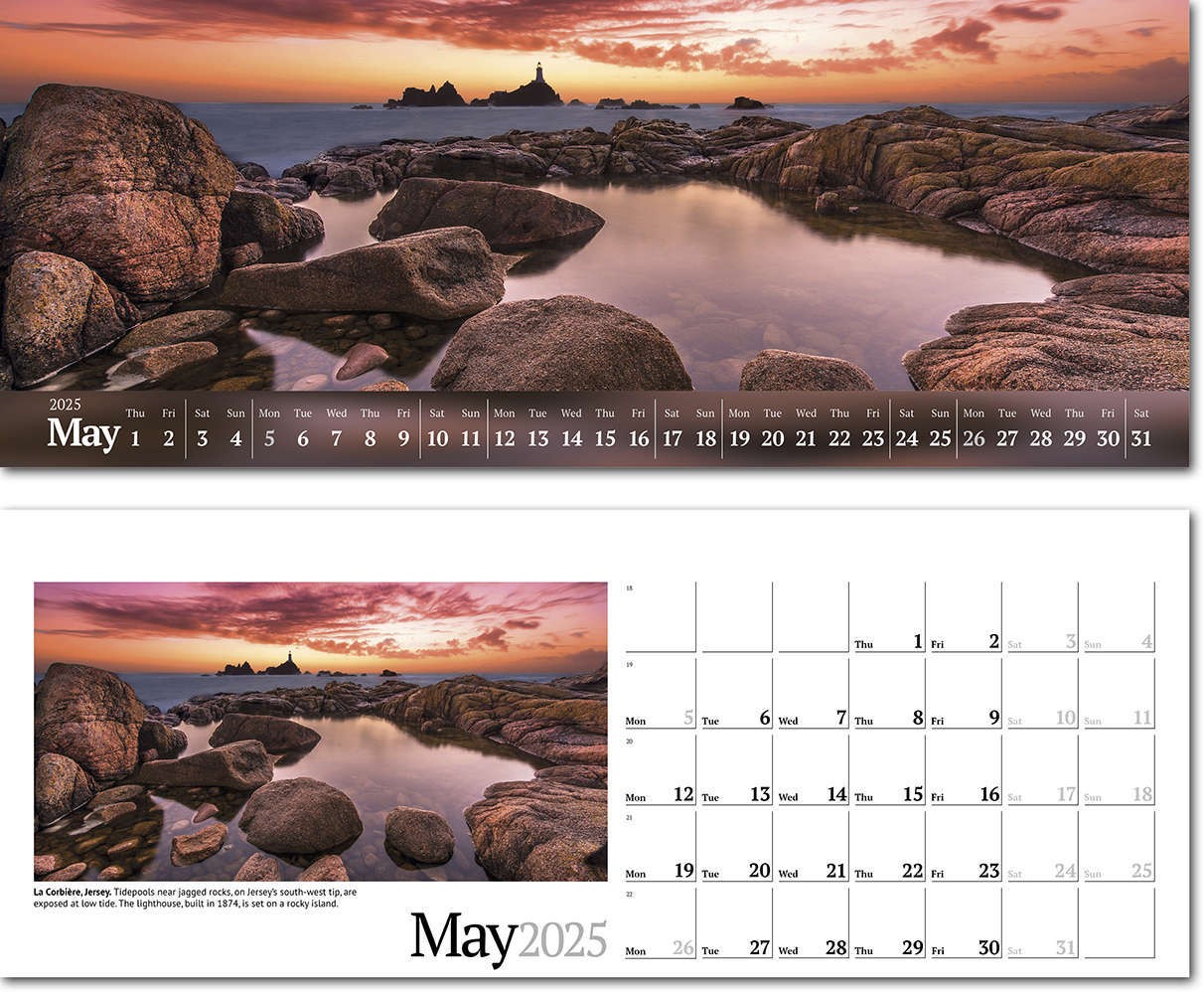 Wild Britain Premium Lined Easel Desk Calendar