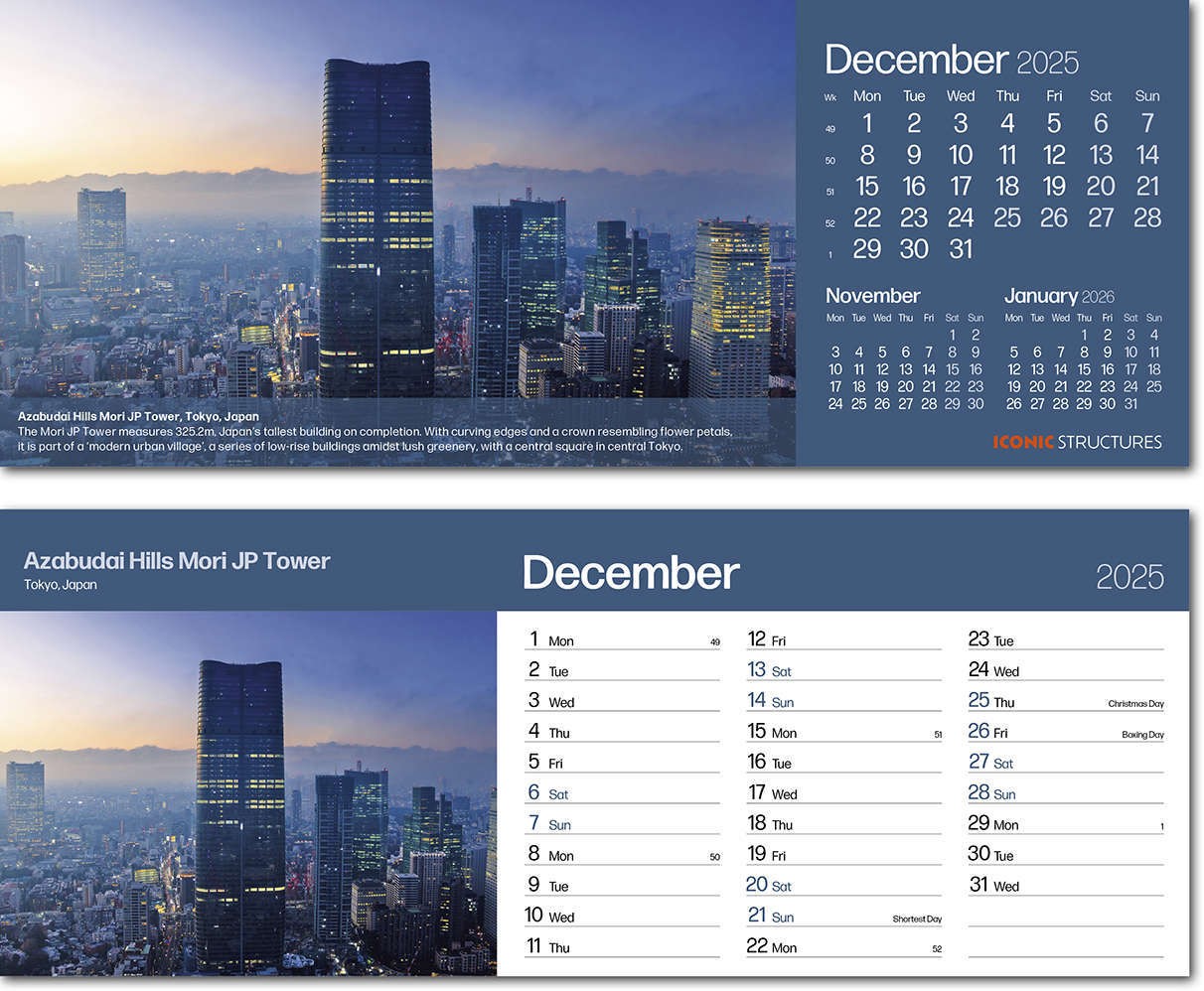 Iconic Structures Desk Calendar