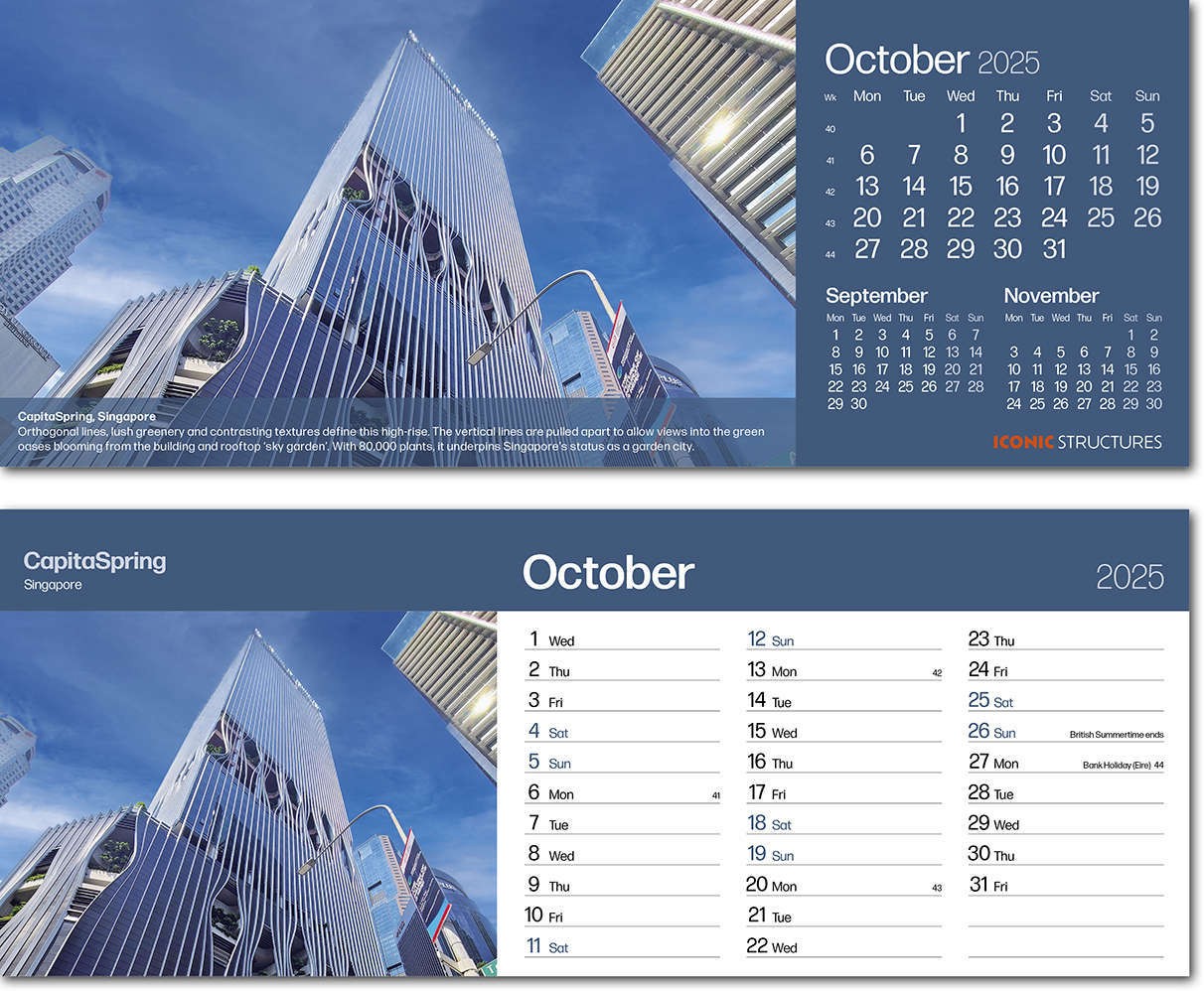 Iconic Structures Desk Calendar