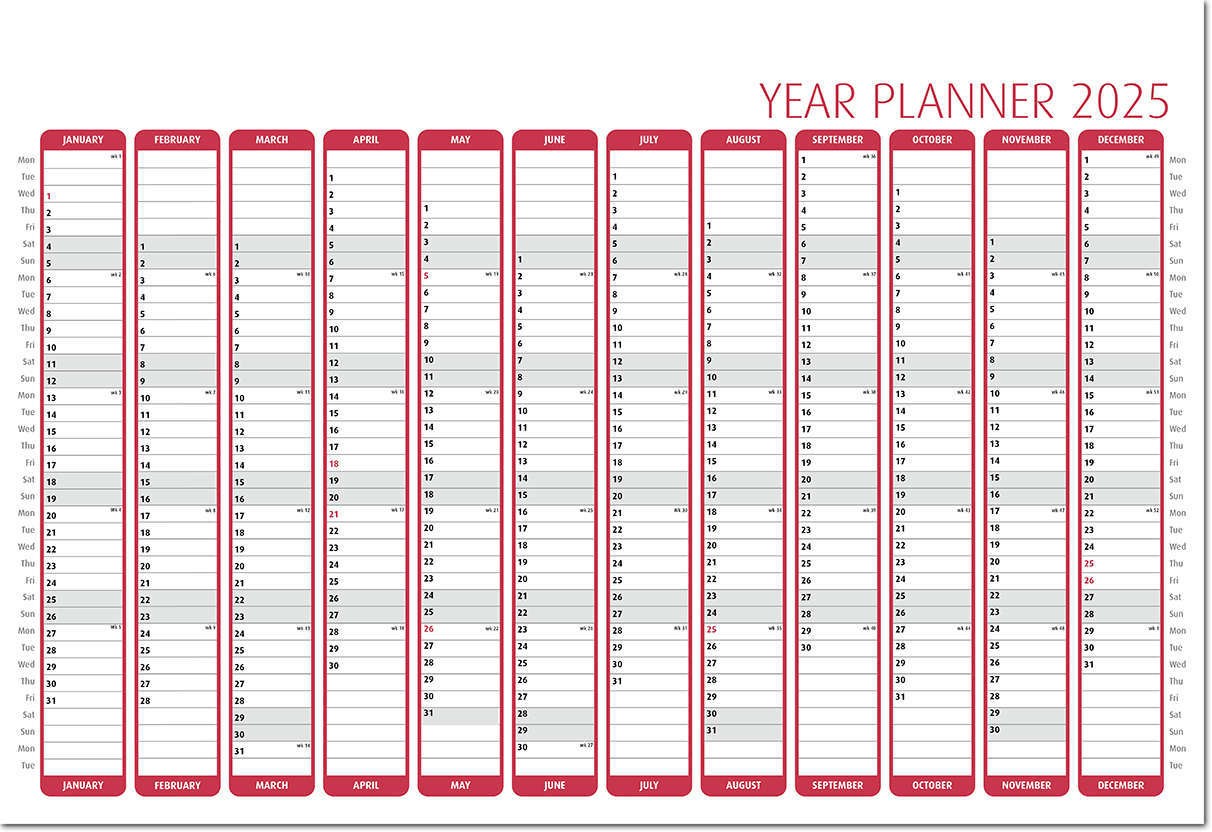 Mini Wall Planner