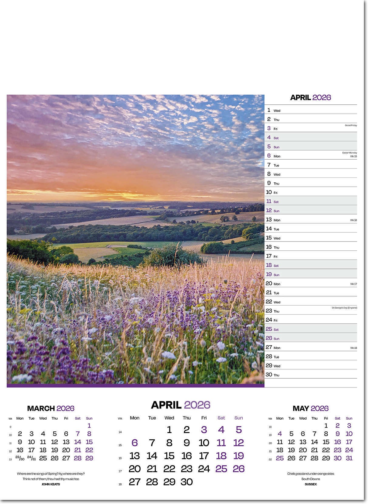 Moods of Nature Calendar