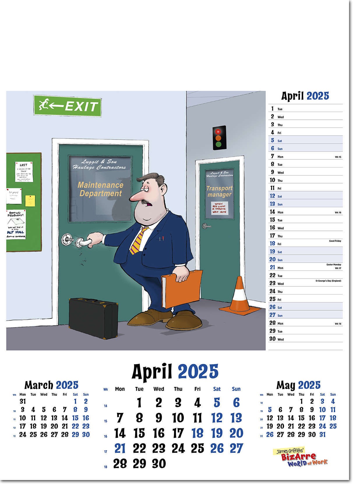 Bizarre World of Work Wall Calendar