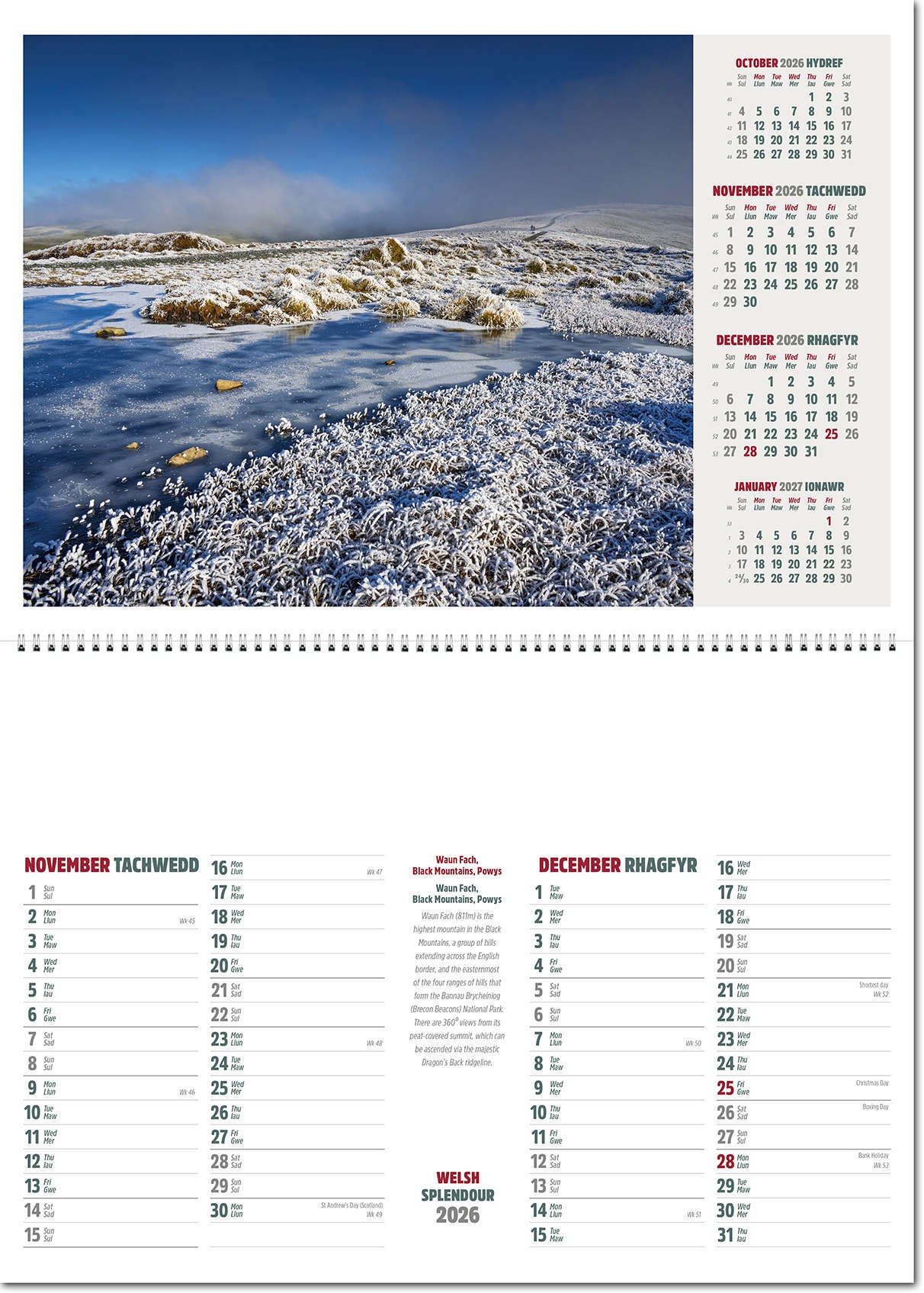 Welsh Splendour Postage Saver Calendar