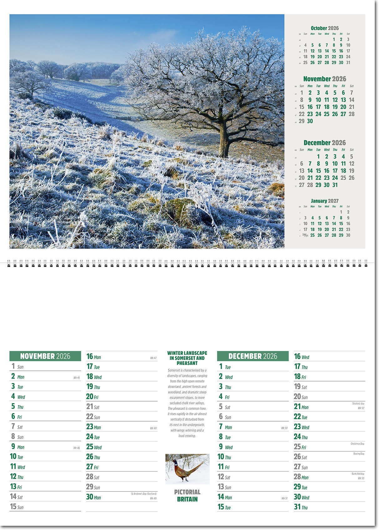 Pictorial Britain Postage Saver Calendar