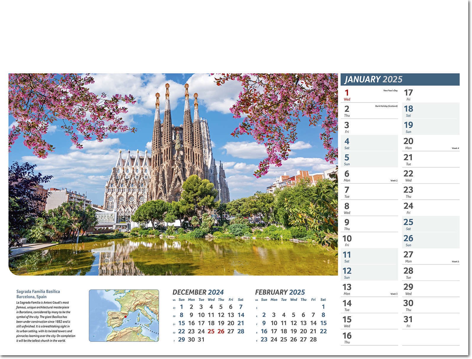 Destinations Wall Calendar