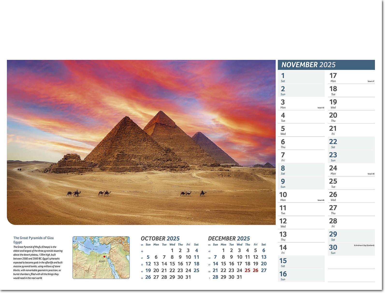 Destinations Wall Calendar