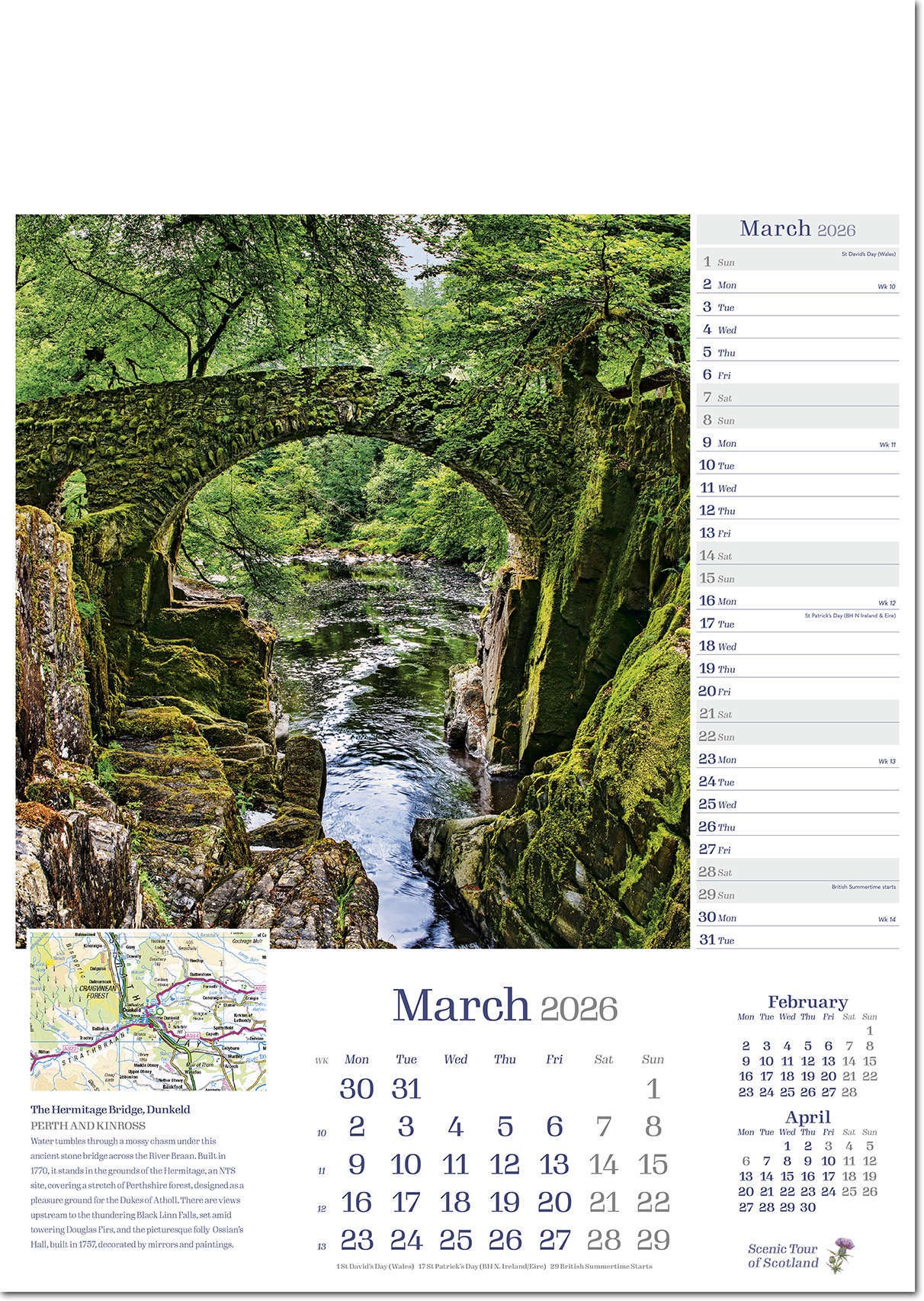 Scenic Tour of Scotland Calendar