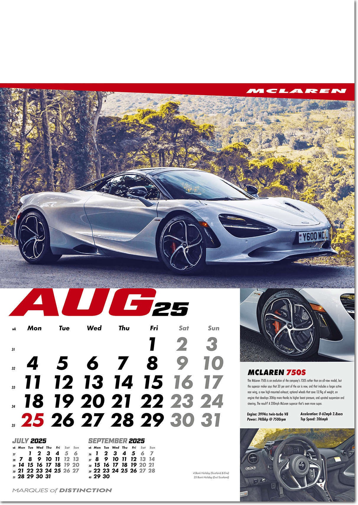 Marques of Distinction Wall Calendar