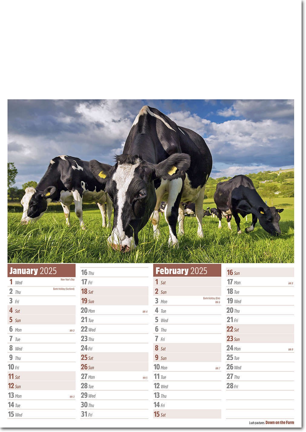 Down on the Farm Calendar
