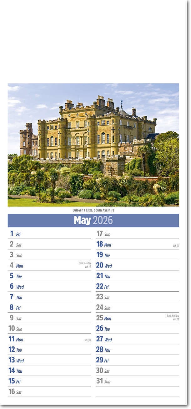 Slimline Scotland Compact Calendar